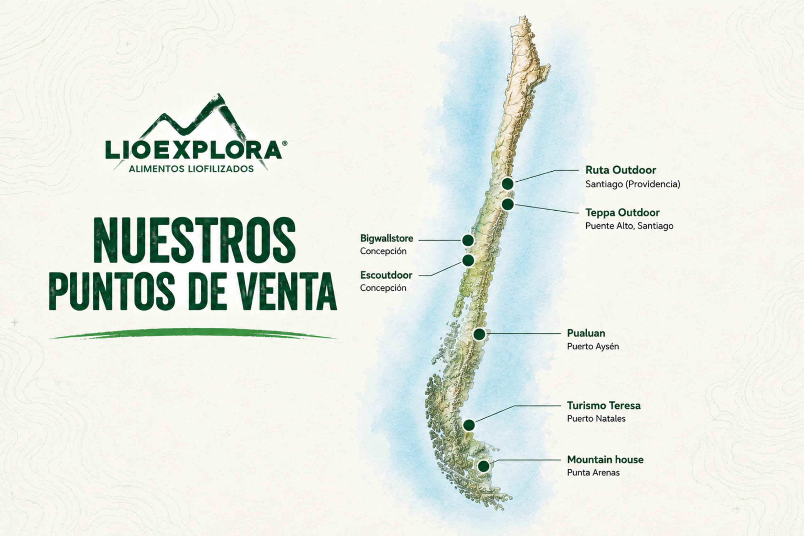 Encuentra nuestras comidas liofilizadas en nuestros puntos de venta
